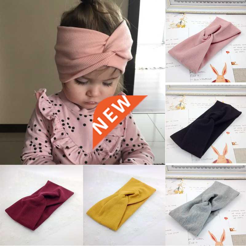 1 PCS Spring Summer Solid Color Baby Headband Girls Twisted