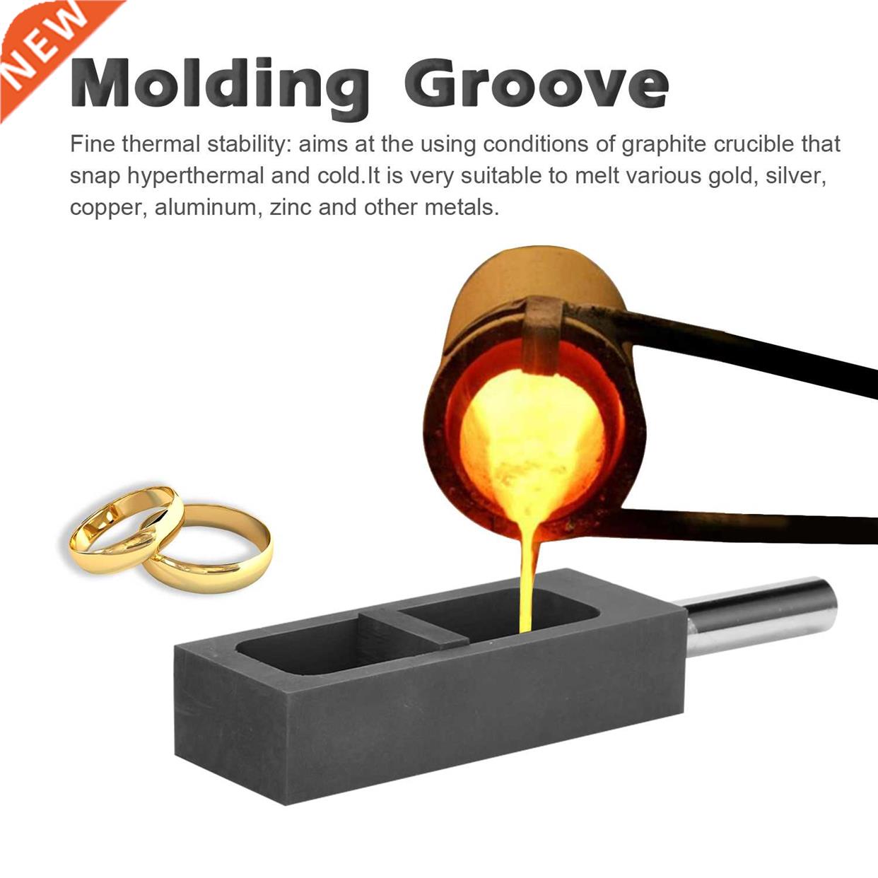 Gold/Silver/Metal Molding Groove Ingot Mould Jewelry Tools S