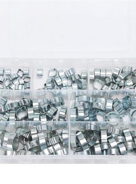 140PCS Assorted Double Ear O Clips Steel Zinc Plated Hydraul
