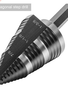 1Pcs Hex Shank Step Drill Bit Set HSS M2 Wood Drilling Condu