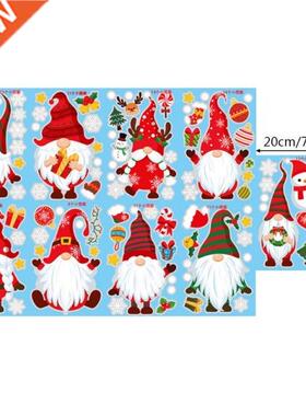 9 Sheet Christmas Decorations Window Decals Tomte Gnome Clin