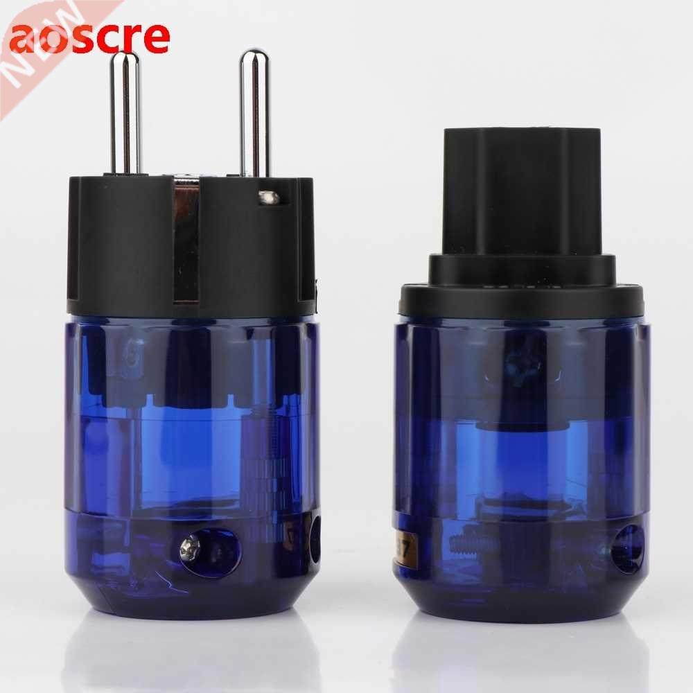 P07E+C7 Rhodium plated EU power connector IEC female conne
