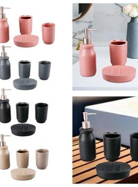 4x Luxury Bathroom Accessores Set Loton Dspenser, Toothbr