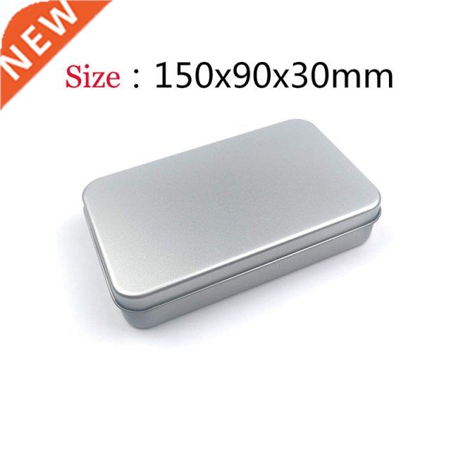 New Square Tin Storage Boxes Small Metal Storage Box Silver