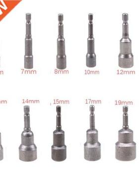 Metric 6mm-19mm Socket Magnetic Nut Driver Set Adapter Drill
