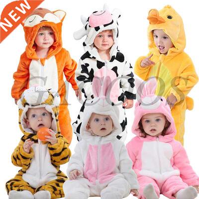 Newborn Baby Rompers Kigurumi Boy Girls Pajamas Animal Carto