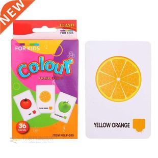 Card Shape Baby Kids Teaching Cognition Color 36Pcs Animal