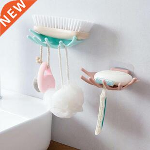 New Maple Leaf Design PVC Soap Box Punch-free Strong Adhesiv