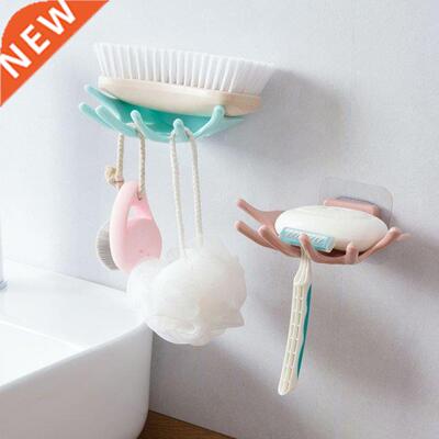 New Maple Leaf Design PVC Soap Box Punch-free Strong Adhesiv