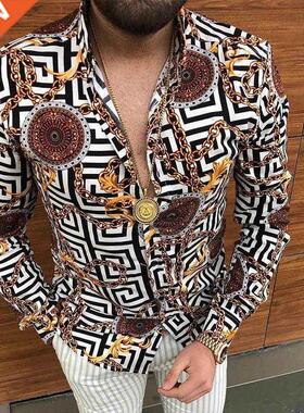 Men's Striped Long Sleeve Casual Cardigan Single-Breasted St