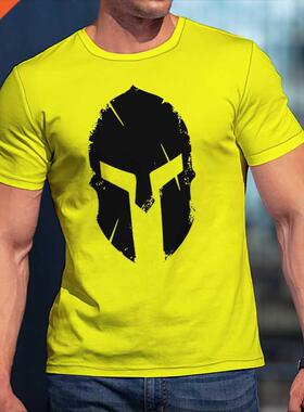 Model Graphic Spartan Print 3D Casual Male Shirt Around The