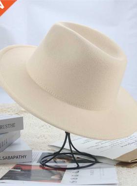 Fedora Hats for Women Black White Hip Hop Panamas Felted Hat