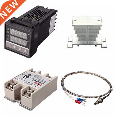 220V PID REX-C100 Temperature Controller + max.40SSR + K The