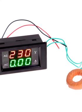 AC Dual Display 300V 10A Voltmeter Ammeter LED Volt Amp Mete