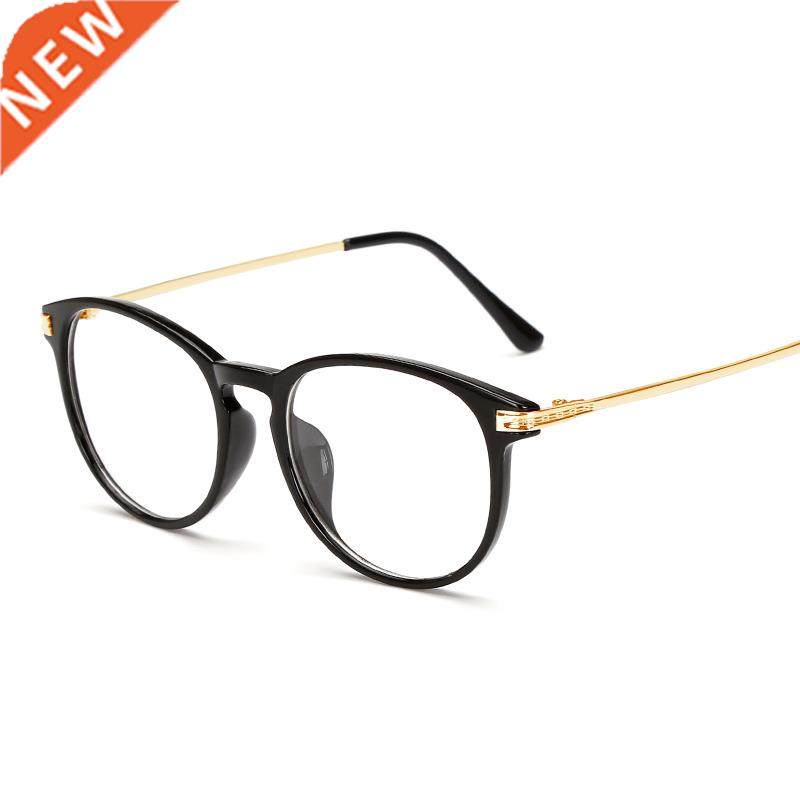 Plain glasses frame computer glasses spectacles round transp