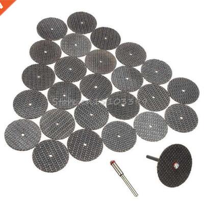 25Pcs 32mm Resin Cutting Wheel Discs Kit Set + 1 Mandrel For