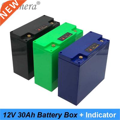 Turmera 12V 30Ah Battery Box Storage Case with Capacity Ind
