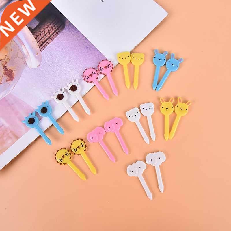 10pcs/set Anial Food Fruit Picks Forks Bento Lunch Box Deco