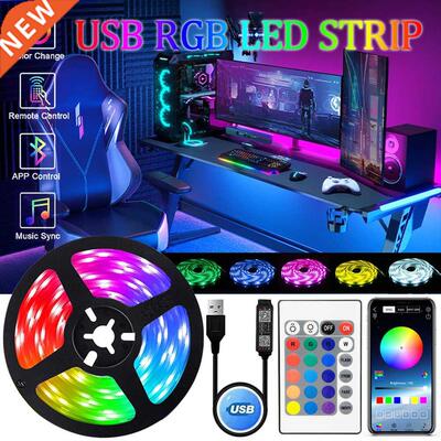 USB LED Strip Light Bluetooth RGB 5050 5V LED Lights Flexibl