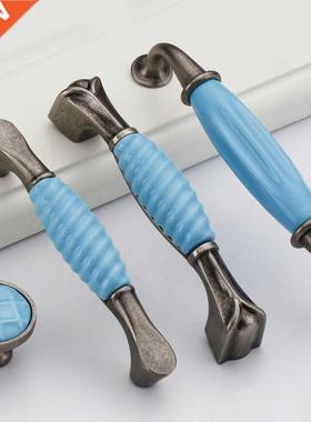 Chinese Ceramic Zinc Alloy Decorative Furniture Knobs Cabine