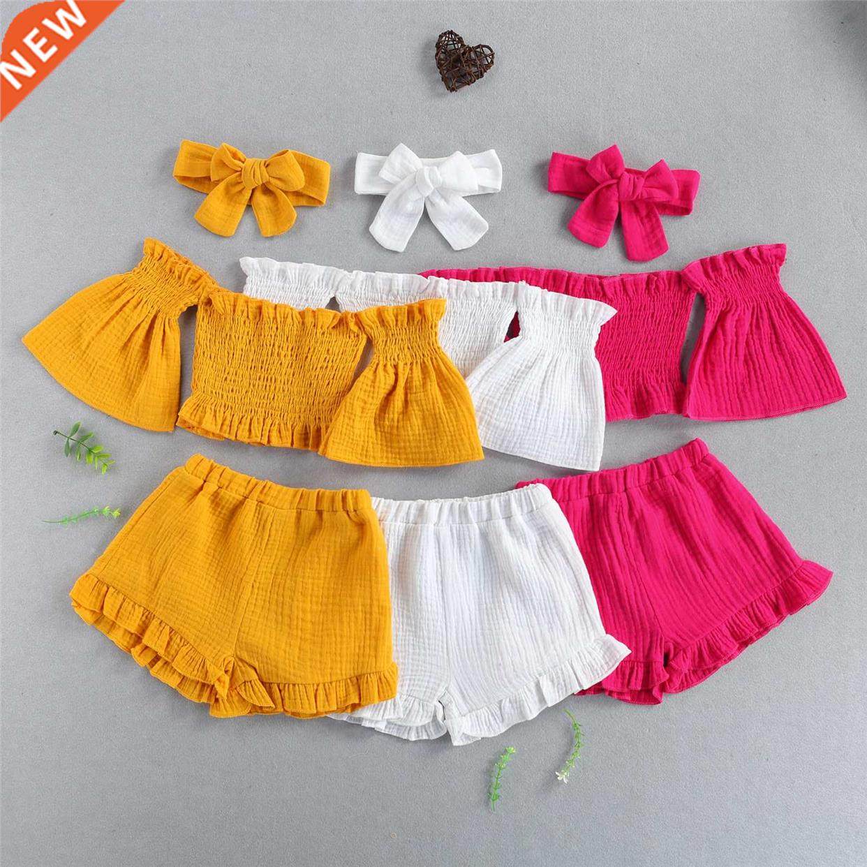 1-6Y Summer Fashion Kid Baby Girls Clothes Sets Short Sleeve