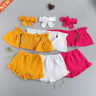 Girls Sleeve Summer Short Sets Clothes Baby Kid Fashion
