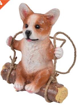 Resin Dog Decor Resist Fading Resin Crafts for Living Room D