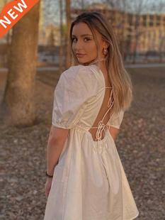 Ruffle Bodycon womens white mini dresses Women for Dress