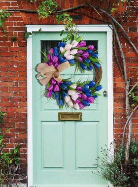 Artfcal Tulpa Wreath Farmhouse Outdoor Hangng Front Doo
