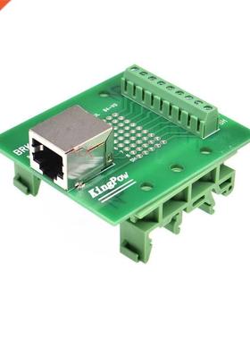RJ45 8p8c femle socket to terminl block dpter pcb bord