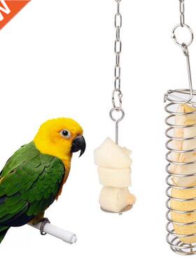 Stainless Steel Birds Food Holder Support Parrot Fruit Veget