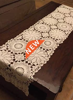 Cotton Tablecloth Handmade Crocheted Table Runner Used for D