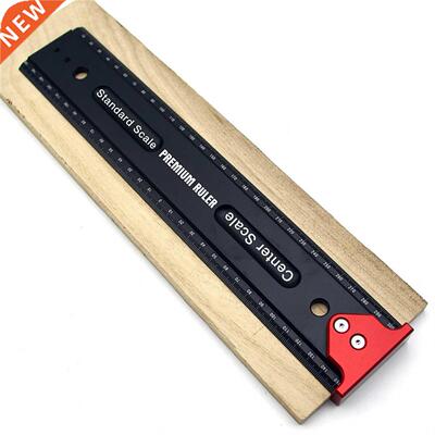Aluinu Alloy Precison Ruler w/ Hook Stop,Center Finder Scr