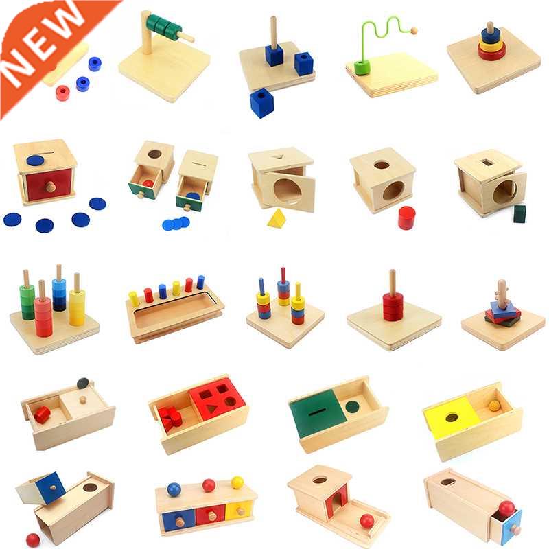 Montessori Sensory Toys Imbucare Box With Box Coin Wooden V