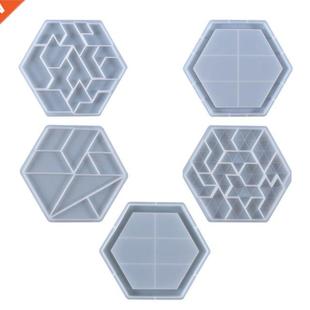 Puzzle Mold Building Hexagonal Brain Figure Blocks Tea Tank