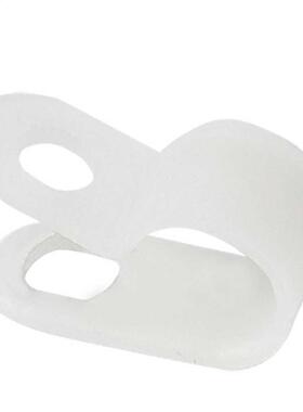 100 Pcs White Nylon Cable Clamp Organizer