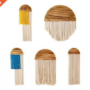 Macrame Wall Hanging Decor Bohemian Semicircle Wooden Board