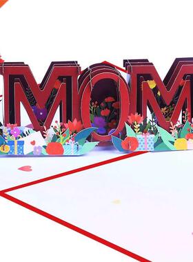 MOM M's Day 3D Popup Card - For Wife, Sister, Grandma,