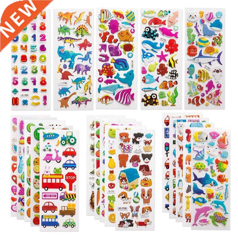 3D Stickers for Kids Toddlers 20/8 Different Sheets 3D Puff