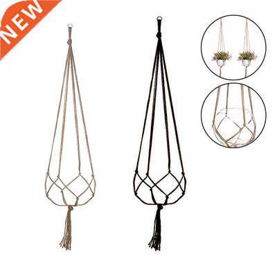 Hanging Basket Manual Flower Pot Net Bag Braided Home Vintag