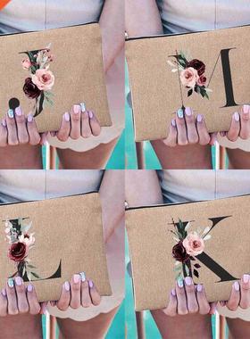 Women Makeup Bag Fashion Letter Print Cosmetic Bags Travel O