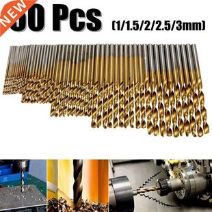 Speed Steel Drill 50Pcs Metal High Bit Titan Twist