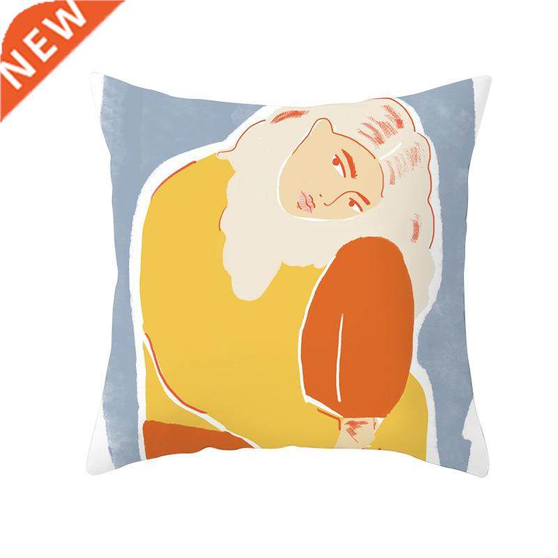 summer fashion fresh yellow cute pillows case geometry flora