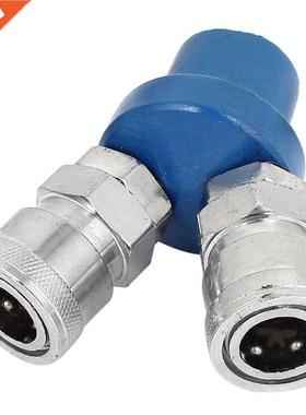 1/4BSP Female 2 Way Pass Quick Connect Coupler Air Hose Coup