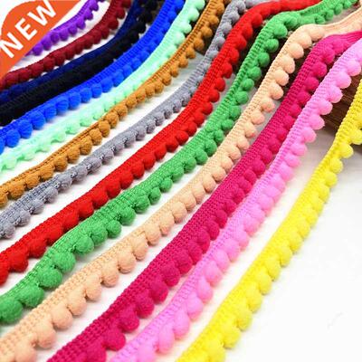 2 yards Pom Pom Trim Ball 11 mm Pompom Fringe Ribbon Sewing