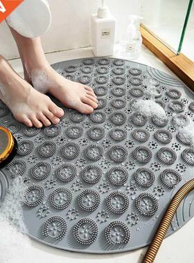 55cm Non-slip Round Bathroom Mat Safety Shower Bath Mat Plas