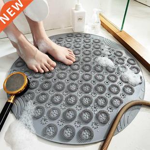 55cm Non-slip Round Bathroom Mat Safety Shower Bath Mat Plas