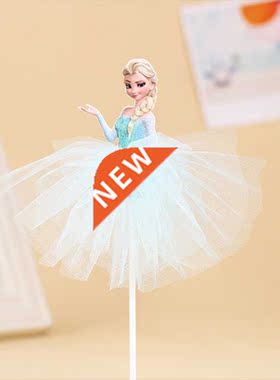 1pcs/Lot Frozen Elsa Anna Princess Cake Cupcake Toppers Cake