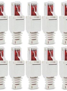 12 X Network Plug Tool-Free RJ45 CAT6 LAN UTP Cable Plug Wit