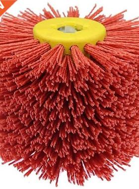 Red Abrasive Wire Drum Brushes Deburring Polishing Buffing W